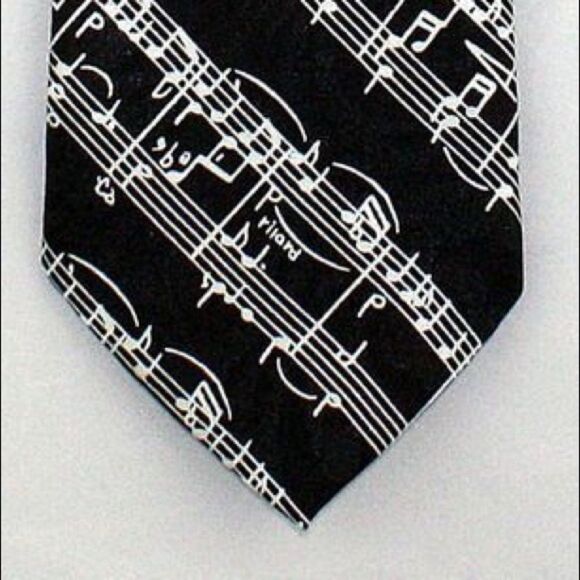 Dimoda Hand Made Musical Music Note Neck Tie - Picture 3 of 9